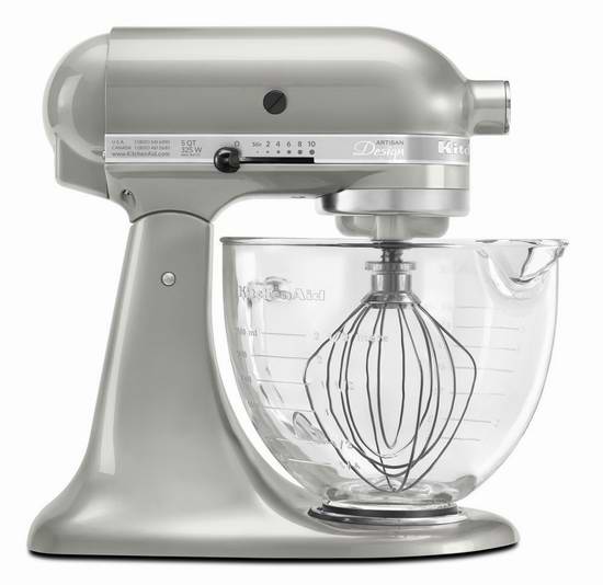  厨房最佳帮手！KitchenAid 厨宝 Artisan 名厨系列 KSM155GBSR 5夸脱多功能厨师机4.6折 299.99元限量特卖并包邮！