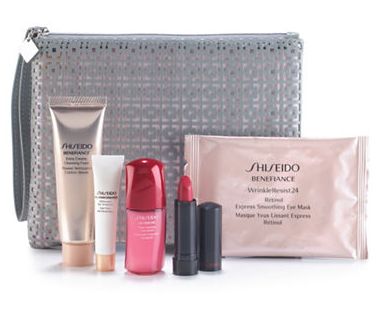  Shiseido 资生堂满43元送价值88元6件套美容护肤大礼包！满100元再立减20元！内有产品推荐！