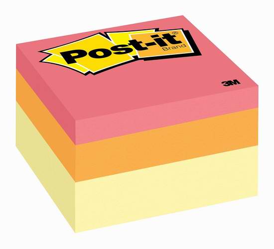  历史新低！3M Post-it Notes 2 x 2英寸报事贴/便签贴（400张）2.6折 4.86元限时特卖！