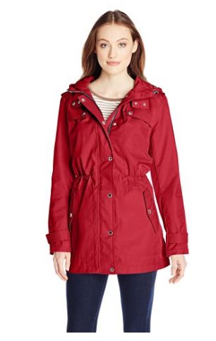  Tommy Hilfiger Hampton 女式斜纹连帽厚夹克1.8折 54.09元起限时清仓并包邮！两色可选！