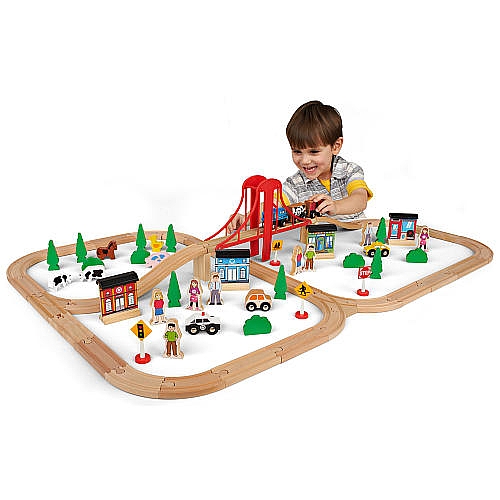  Imaginarium 木质小火车玩具80件套6折 29.97元限时特卖并包邮！