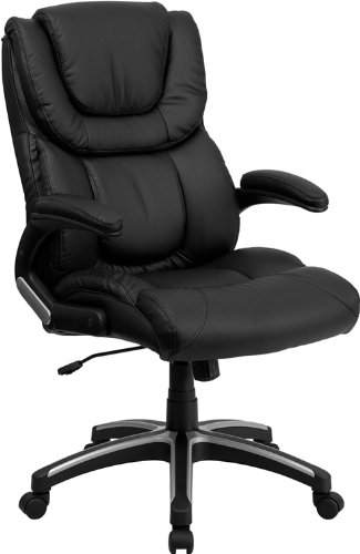  Flash Furniture BT-9896H-GG 高靠背豪华真皮办公椅 134.51元限时清仓并包邮！