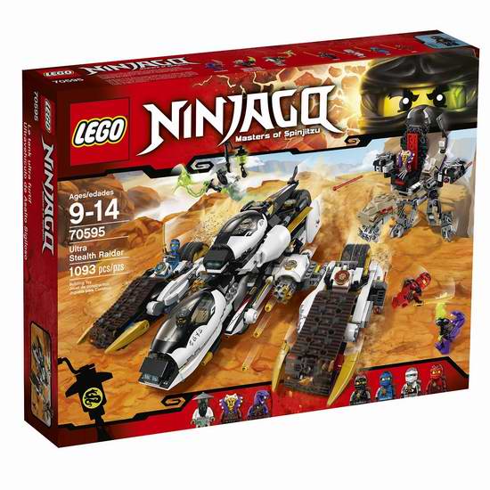  8月新款降价！LEGO 乐高 Ninjago 忍者系列 70595 超级隐秘入侵者积木套装（1093pcs）8折 103.97元限时特卖并包邮！