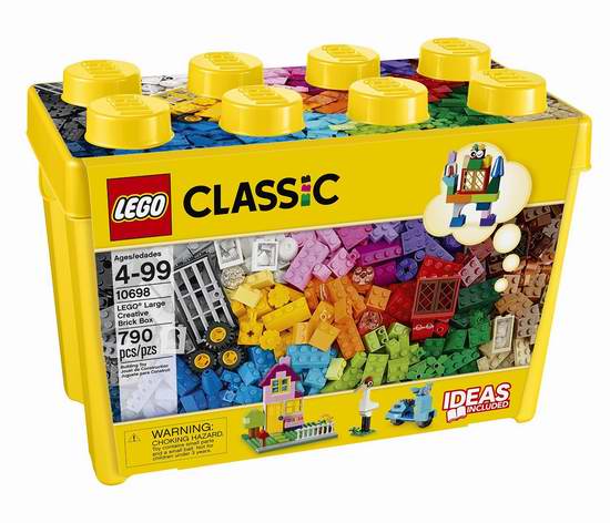  LEGO 乐高 10698 大型创意积木盒（790pcs）5.6折 40元限时特卖并包邮！