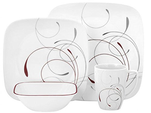  历史最低价！Corelle 康宁 Splendor 方形16件套餐具6.3折 49.96元限时特卖并包邮！