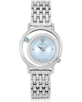  Versace 范思哲淡蓝色宝石女士石英腕表 627.04元，原价 838.8元，包邮