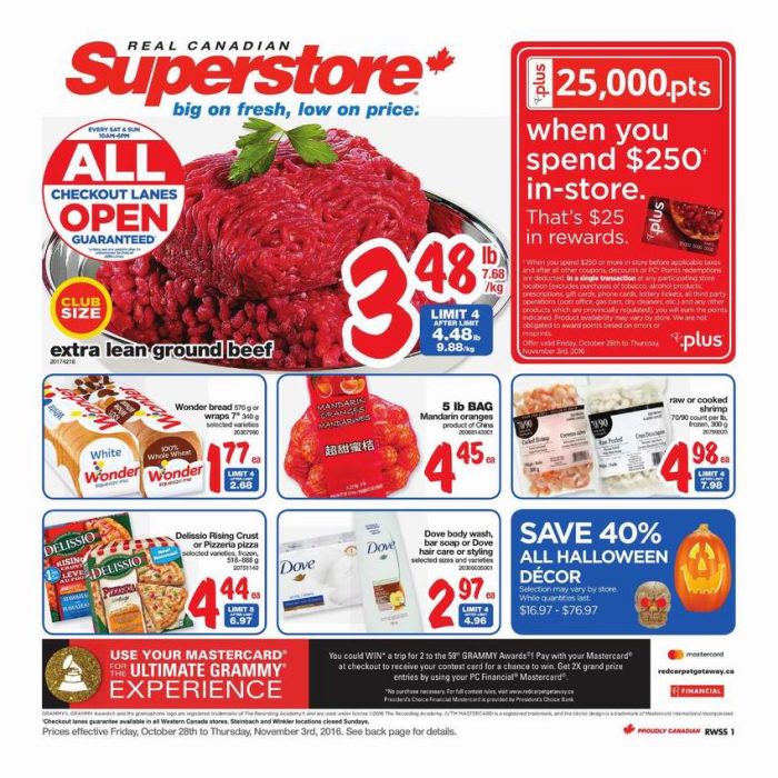  Superstore超市本周（2016.10.28-2016.11.3）打折海报