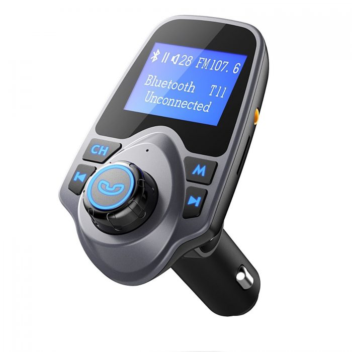  Pictek 无线蓝牙车载FM调频转换器+全音控免提电话+USB充电插口 22.94加元限量特卖，原价 29.99元