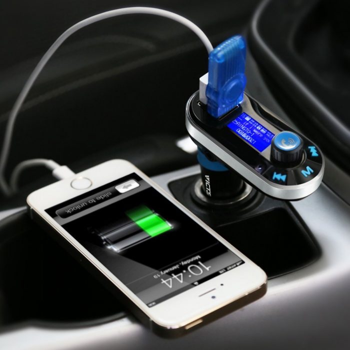  VicTsing蓝牙MP3播放器FM调频转换器+全音控免提电话+USB充电插口 12.79元限量特卖，原价 19.99元