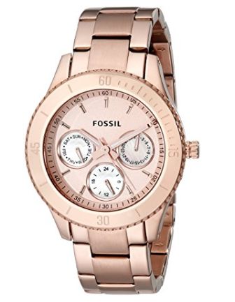  Fossil 化石 ES2859 女士时尚玫瑰金腕表 65.4元限量特卖，原价 119.95元，包邮