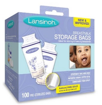  专为哺乳妈妈们设计！Lansinoh 100只装母乳储存袋 20.31元，原价 28.46元