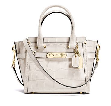  COACH Swagger Embossed 女士时尚压纹真皮肩背手提包5折 273元限时特卖并包邮！