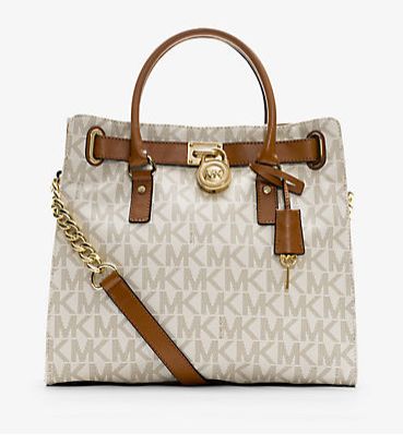  Michael Kors Hamilton大号十字纹锁头包 193.2元，原价 368元，包邮