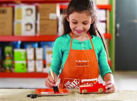  Home Depot 10月15日免费儿童手工课，制作救火车模型，10月另有3个家庭装修免费课程！