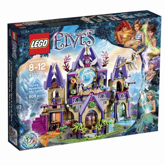  售价大降！历史新低！LEGO 乐高 Elves 精灵系列 41078 斯凯拉的神秘天空城堡积木套装（808pcs）5折 49.97元限时抢购并包邮！