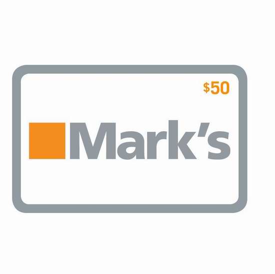  Mark's礼品卡限时促销，65元礼品卡仅售50元并包邮！