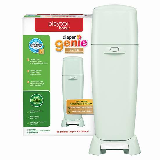  双层锁住臭味！Playtex Diaper Genie Elite除异味婴儿尿片垃圾桶 29.8元，原价 45.99元