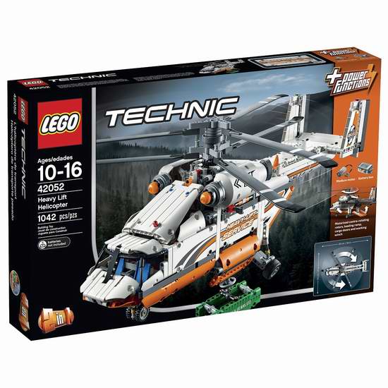  LEGO 乐高 42052 机械组次旗舰 2合1重型运输直升机积木套装（1042pcs）6.5折 116.99元限时特卖并包邮！