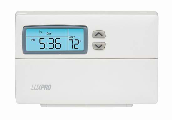  历史新低！节省能源必备！LuxPRO PSP511LC 5-2天豪华可编程空调/暖气炉温控器6.3折 38.97元限时特卖并包邮！