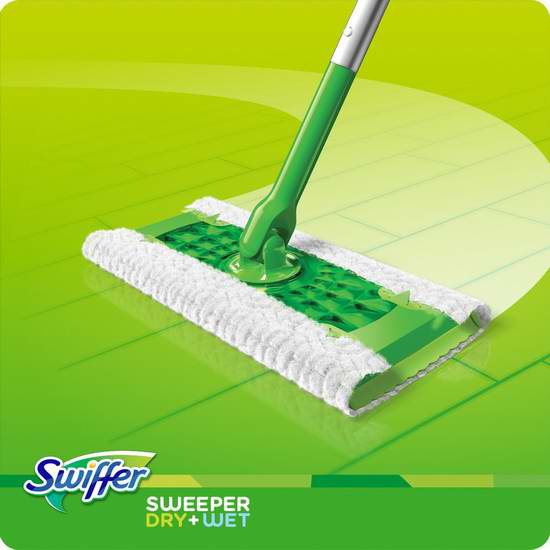  Swiffer Sweeper 地板拖把 1个+拖布替换装10片套装 13.47加元（原价 16.49加元）