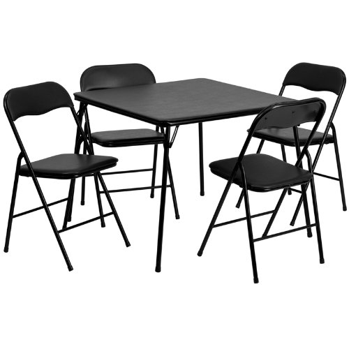  历史新低！Flash Furniture 折叠式餐桌椅5件套5.5折 118.63元限时特卖并包邮！