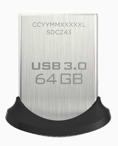 历史最低价！SanDisk USB 3.0 SDCZ43-064G-GAM46 至尊高速酷豆 64GB 闪存盘/U盘 22.95元限时特卖！