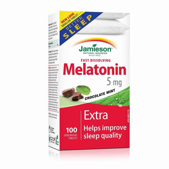  滋补调养 改善睡眠！Jamieson 健美生 Melatonin 褪黑素速效片5毫克 x 100片 6.2折7.97元限时特卖！