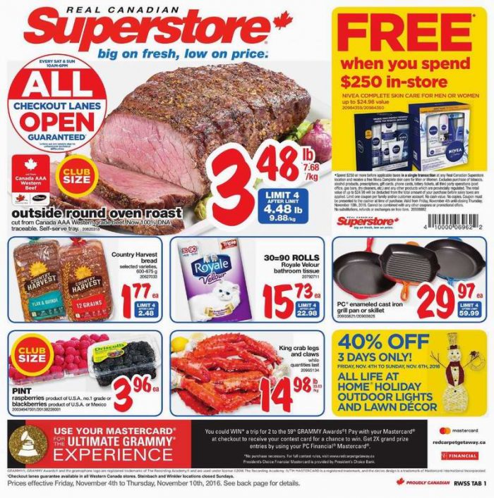  Superstore超市本周（2016.11.4-2016.11.10）打折海报