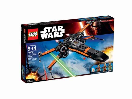  历史新低！LEGO 乐高 星球大战系列 75102 Poe的X翼战机积木套装（717pcs） 78.99元限时特卖并包邮！