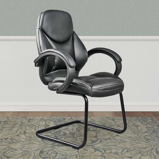  历史新低！CorLiving Whl-400-C 黑色复合皮办公椅3.7折 119.99元限时特卖并包邮！