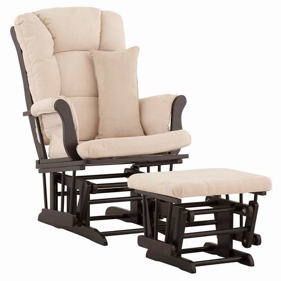  历史新低！Stork Craft Custom Tuscany 实木哺乳椅/育婴椅/软垫躺椅5.2折 183.83元限时特卖并包邮！