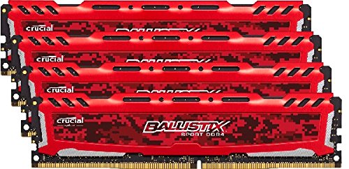  Crucial 英睿达 Ballistix Sport LT DDR4 DIMM 288-Pin 4GBx4 内存条套装5.1折 77.18元限量特卖并包邮！