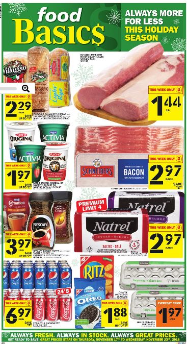  Food Basics 本周（2016.11.17-2016.11.23）打折海报