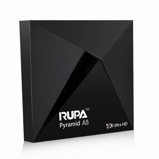  RUPA Pyramid A5 4K高清四核蓝牙流媒体播放器/网络电视机顶盒 34.39元限量特卖并包邮！
