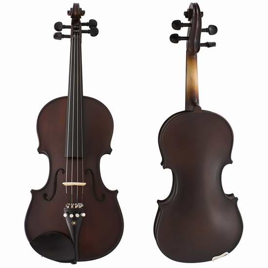  历史新低！Cecilio CVN-EAS 高级实木仿古全尺寸小提琴（Size 4/4，配豪华琴盒）4.4折 115.48元限时特卖并包邮！