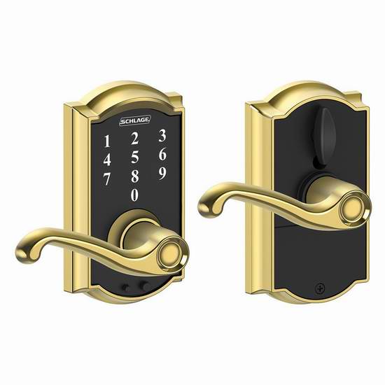  历史新低！Schlage FE695 CAM 605 FLA 触控式电子密码门锁5.9折 111.99元限时特卖并包邮！