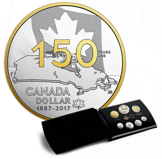  2017加拿大国庆150周年纯银纪念币《我们的家园和土地》7件套 229.95元销售并包邮！