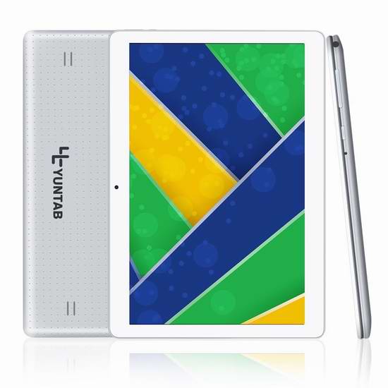  Yuntab K107 10.1英寸解锁版2G/3G双卡双待平板手机 84.79元限量特卖并包邮！