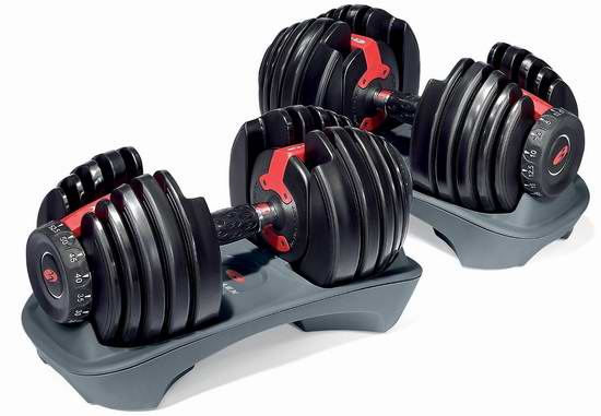  补货！Bowflex SelectTech 552 可调节式 健身哑铃两件套 499.99加元包邮！