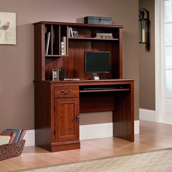  历史新低！Sauder Camden County 经典风格樱桃色电脑桌 134.55元限时特卖并包邮！
