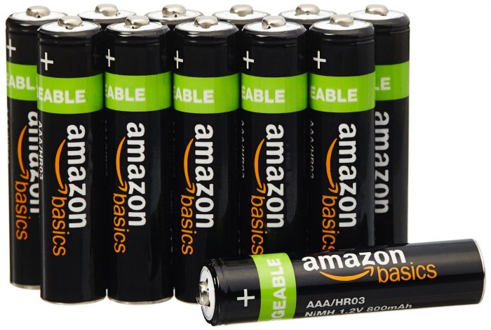  AmazonBasics AAA NiMH充电电池12支套装 16.99加元，原价 24.99加元
