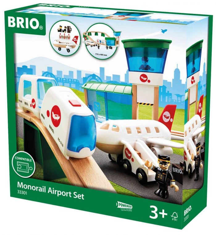  历史最低价！布里奥(Brio)最流行的玩具！Brio单轨铁路机场套装玩具 57.75元，原价 105元，包邮