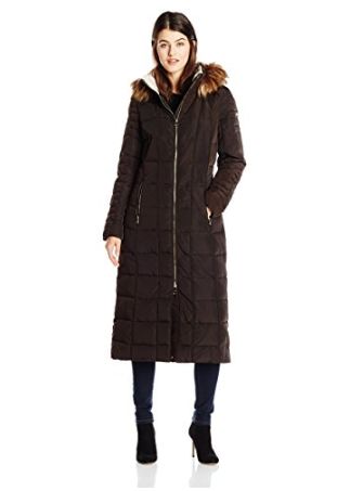  Calvin Klein 女士长款毛领防寒服外套 136.5元（小/大号），原价 455元，包邮