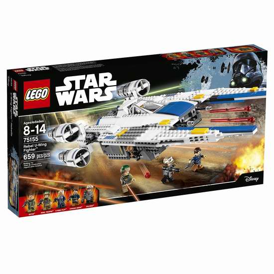  LEGO 乐高 75155 星战系列 反抗军U翼战机积木套装 51.27加元，原价 99.99加元，包邮