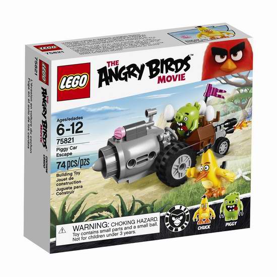  Lego 乐高 75821 愤怒的小鸟系列 小猪大逃亡积木套装6.5折 11.05元限时特卖！