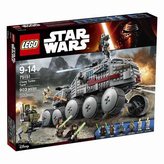  LEGO 乐高 75151 星球大战系列 克隆涡轮坦克积木套装 99.97加元限时特卖并包邮！