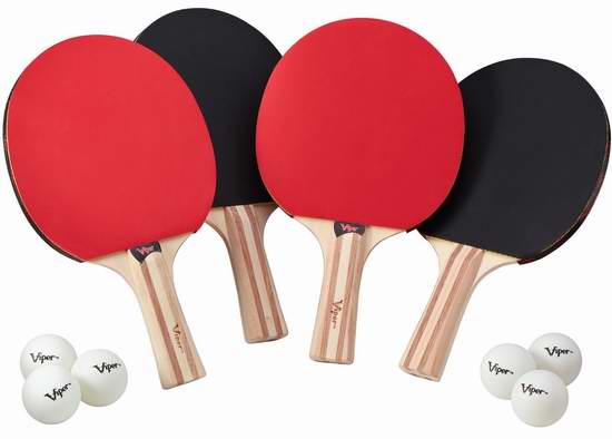 历史新低！Viper 4乒乓球拍+6乒乓球套装6.1折 28.26元限时特卖！