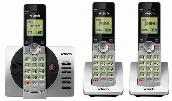  VTech 伟易达 DECT 6.0 CS6929-3 无绳电话系统 64.99加元包邮！