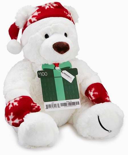  Amazon Prime会员专享：购买150元礼品卡，送价值25元新版圣诞泰迪熊玩偶！