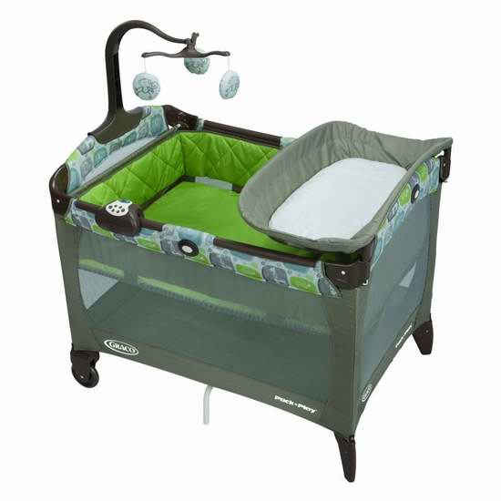  历史新低！Graco 葛莱 Pack n 婴儿游戏床+双向睡篮+尿布台6.1折 134.24元限时特卖并包邮！